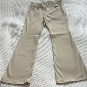 Levi's Tan Wide Flare Jeans